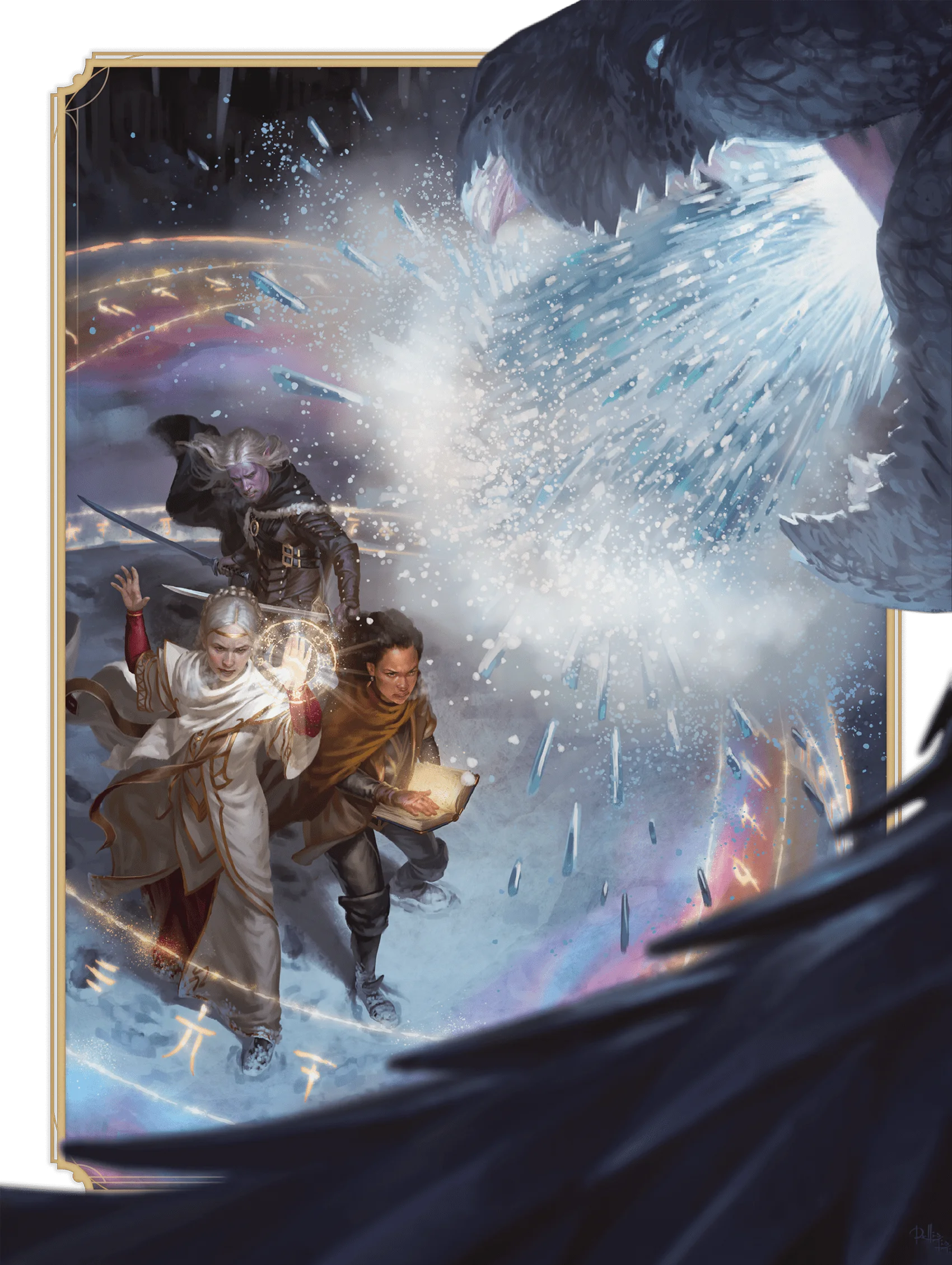 Ani hněv bílého draka nedokáže zchladit tyto hrdiny Zapomenutých říší: Laeral Silverhand, Drizzt Do'Urden a Vajra Safahr