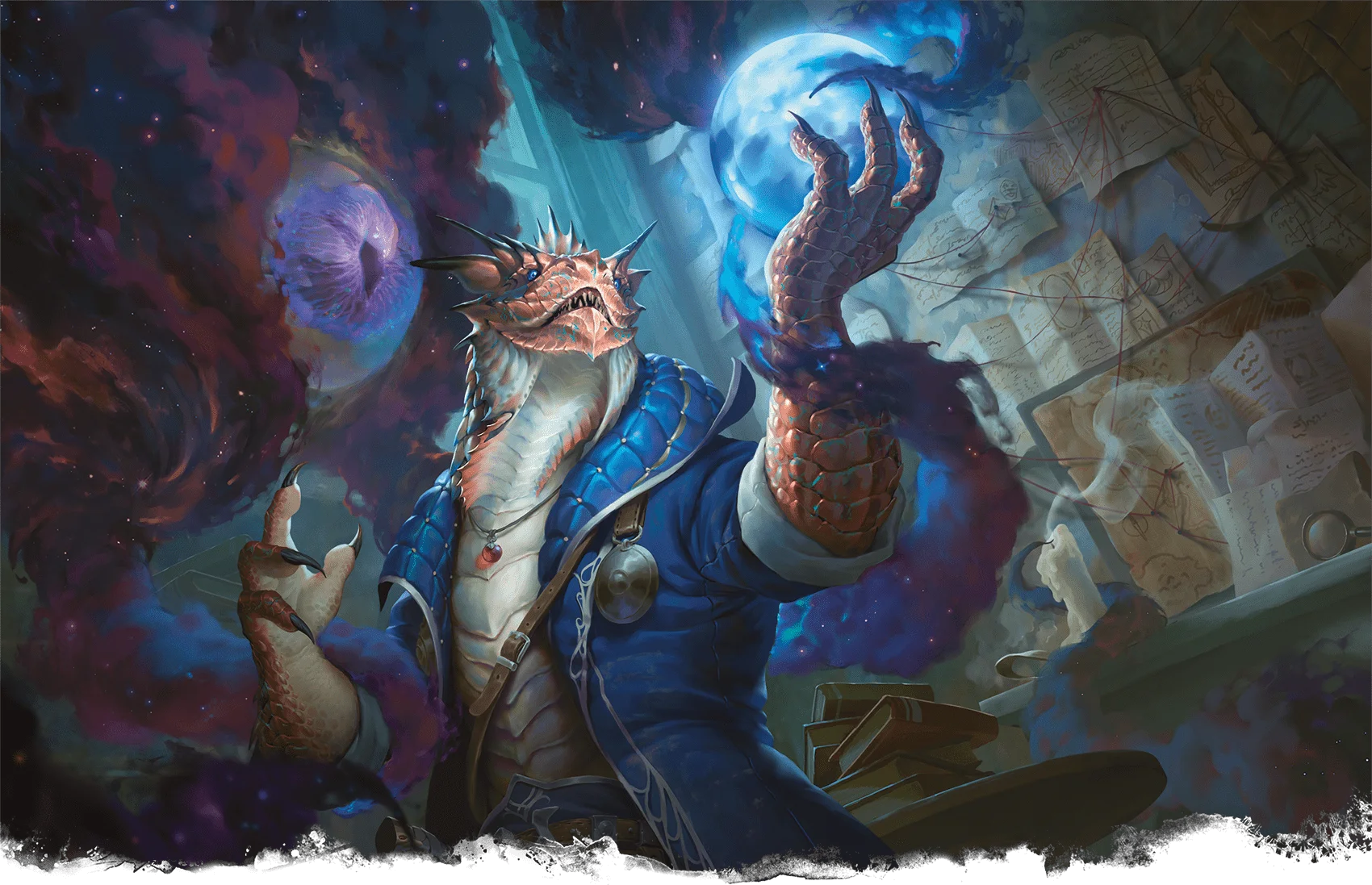 Čaroděj sesílá magii skrze svůj arkánový focus